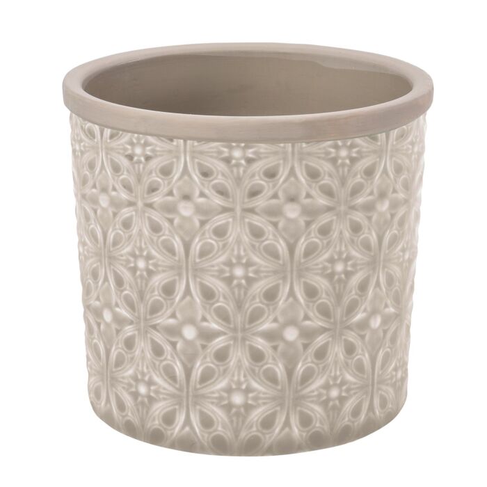 Burgon & Ball Porto Glazed Pot-Grey-Large-1